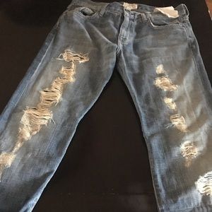 Current Elliott Distressed Boyfriend Jeans